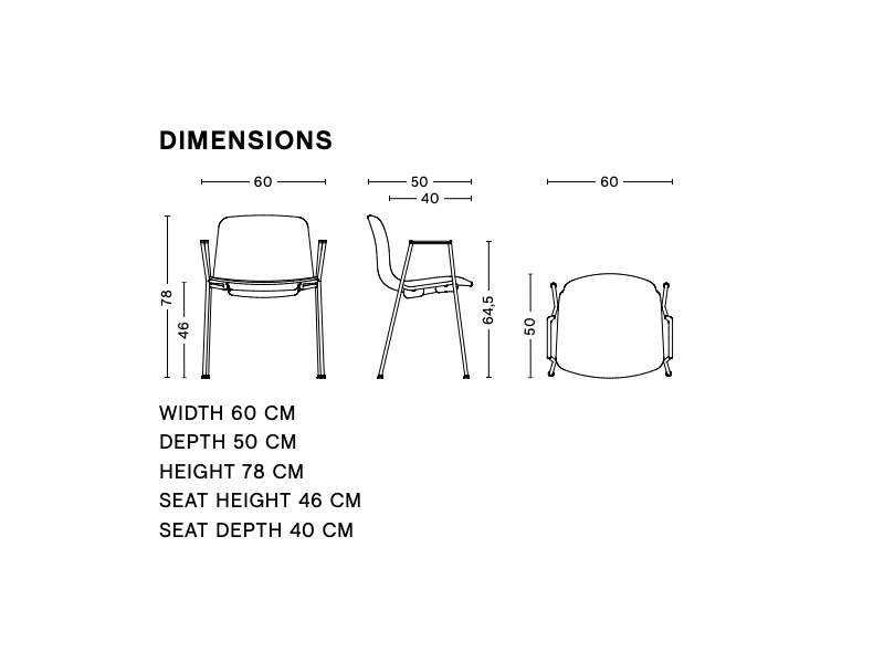 ABOUT A CHAIR - AAC 18 SIDE CHAIR TUBE BASE & ARMREST