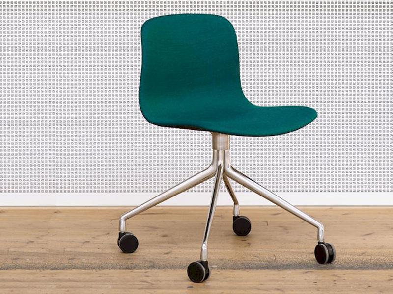 ABOUT A CHAIR - AAC 15 FULL UPHOLSTERY SIDE CHAIR SWIVEL BASE WITH CASTORS