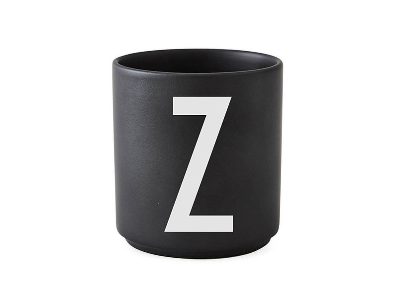 PERSONAL PORCELAIN CUP A-Z (BLACK)