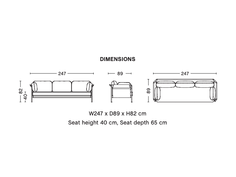 CAN SOFA 3 SEATERS
