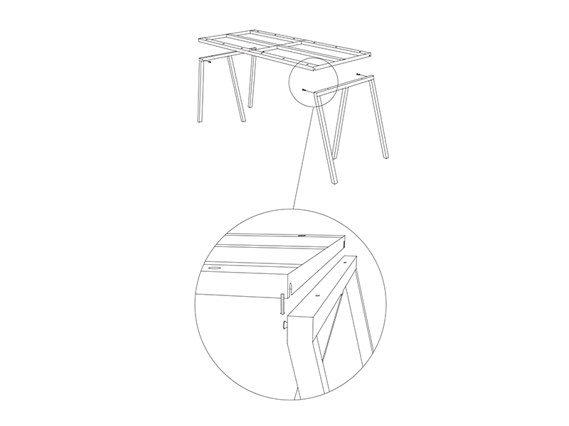 LOOP STAND TABLE SUPPORT