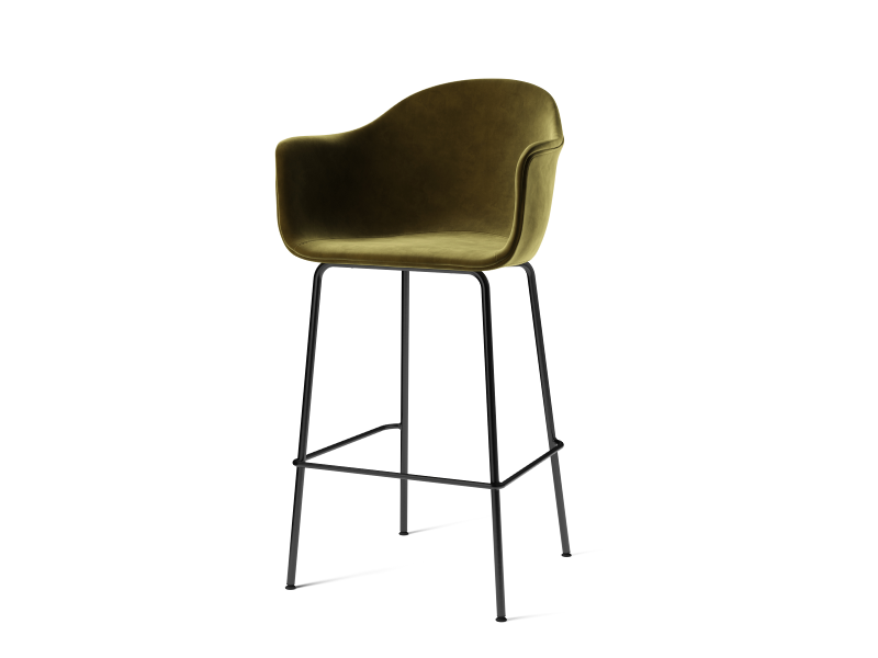 Harbour Dining Bar Chair Steel Base Full Upholstery MENU-9343001