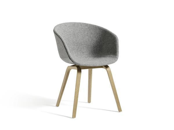 ABOUT A CHAIR - AAC 23 FULL UPHOLSTERY ARMCHAIR WOOD BASE