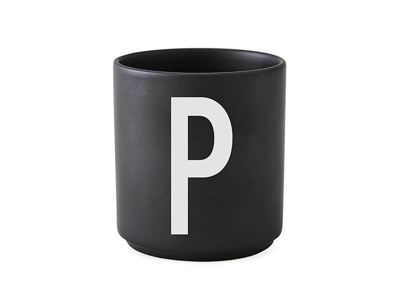 PERSONAL PORCELAIN CUP A-Z (BLACK)